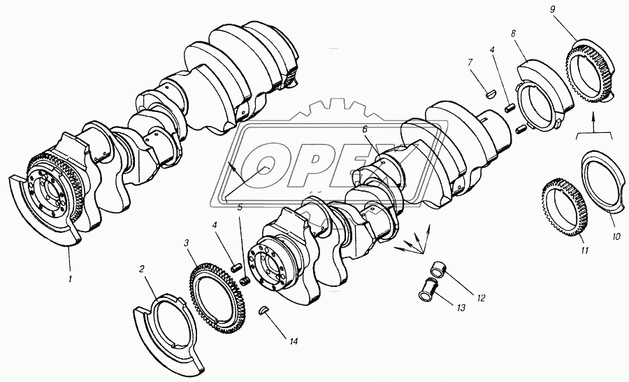 Вал коленчатый