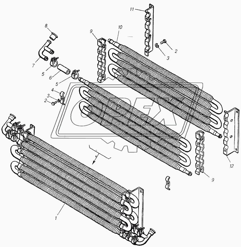 Радиатор масляный двигателя
