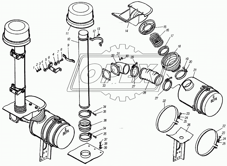 Установка воздухоочистителя