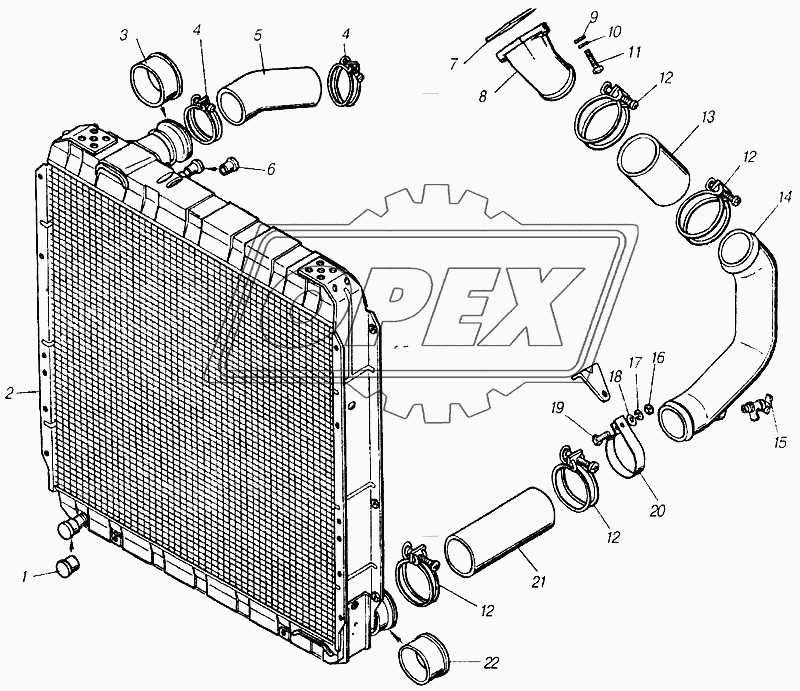 Радиатор и трубопроводы