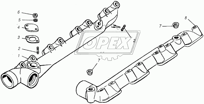 Труба водяная правая и левая