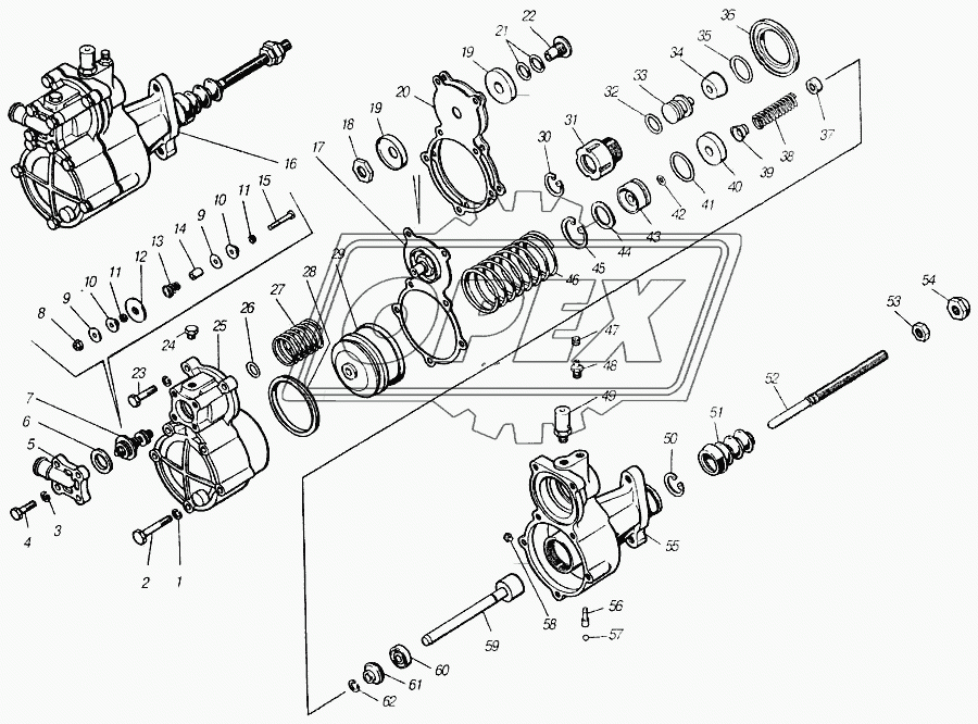 Усилитель пневмогидравлический привода сцепления