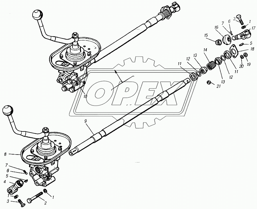 Привод управления механизмом переключения передач
