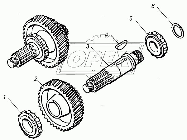 Вал первичный раздаточной коробки