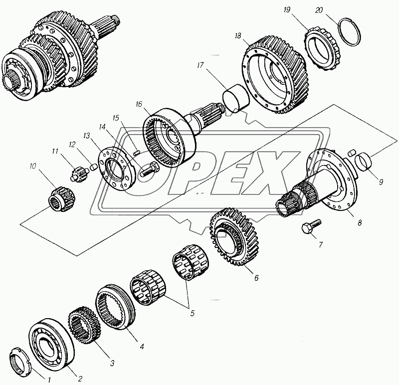 Дифференциал раздаточной коробки