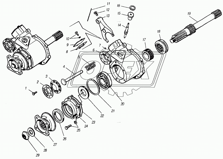 Картер привода переднего моста