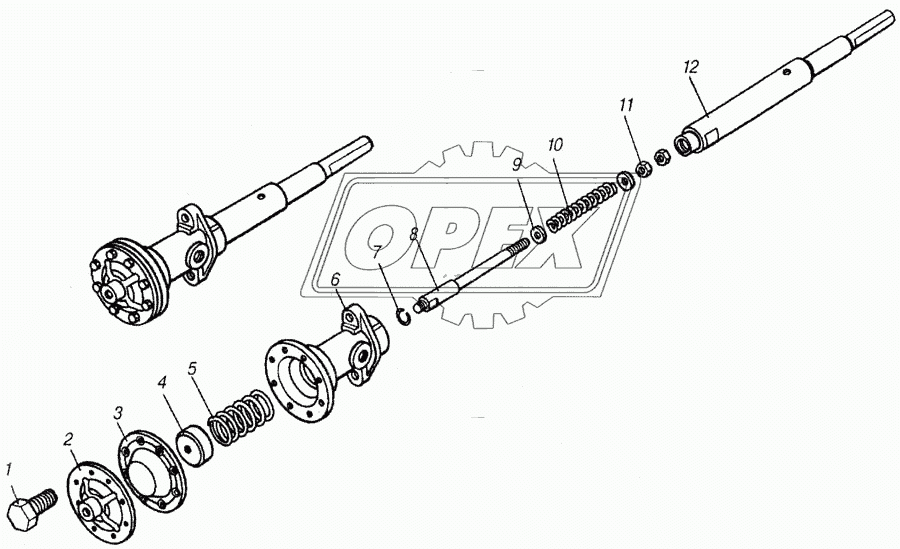 Механизм включения низшей передачи раздаточной коробки