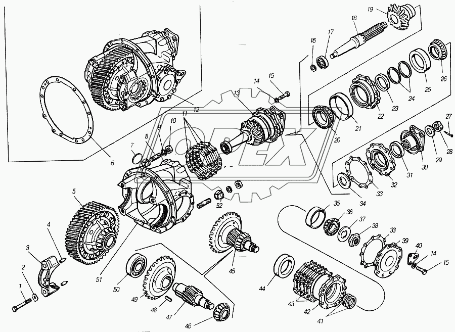 Передача главная переднего моста