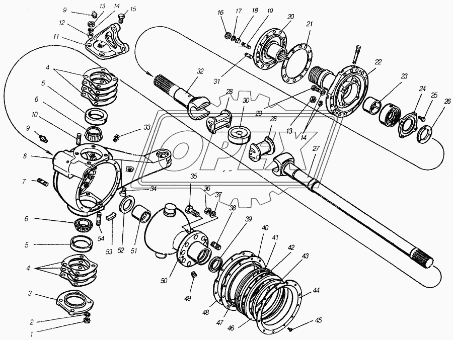 Кулак поворотный переднего моста правый