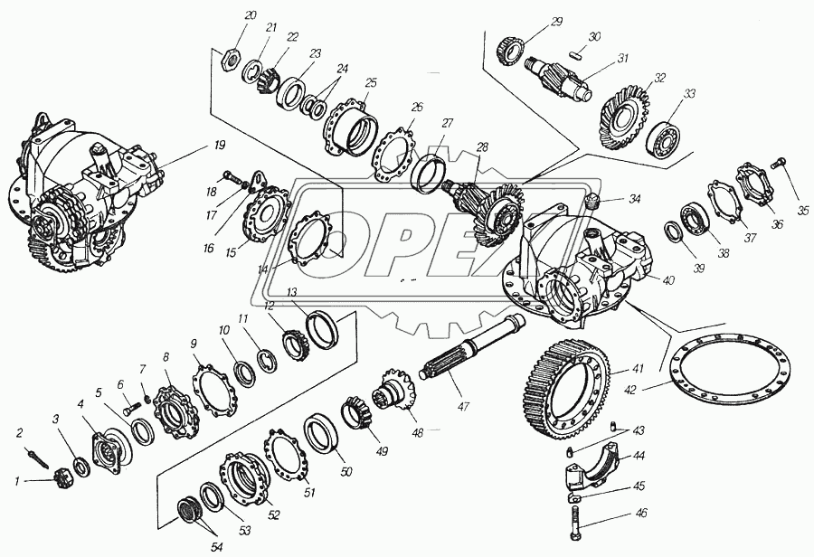 Передача главная заднего моста