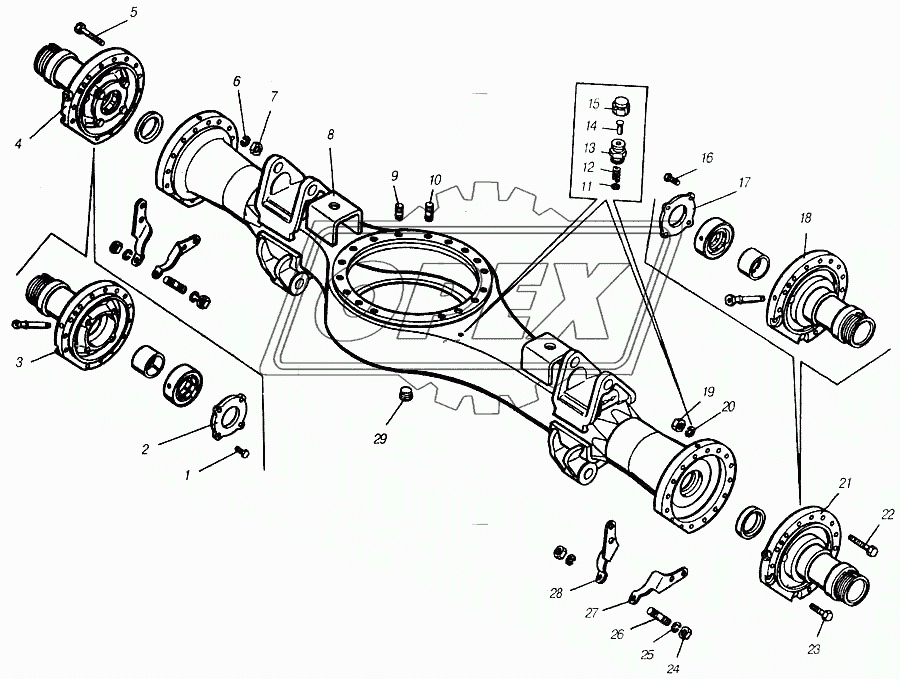 Картер промежуточного моста