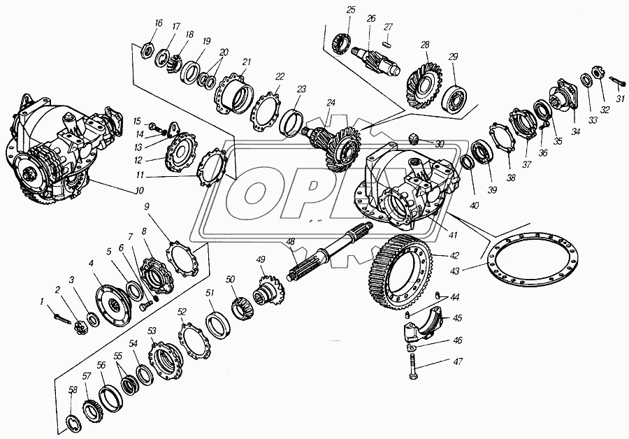 Передача главная промежуточного моста