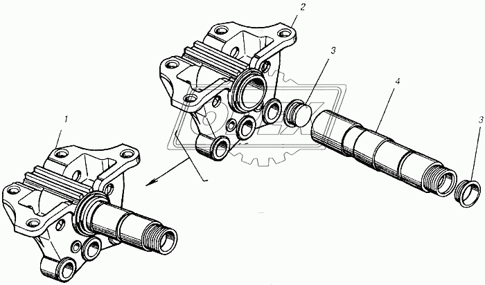 Кронштейн балансира с осью