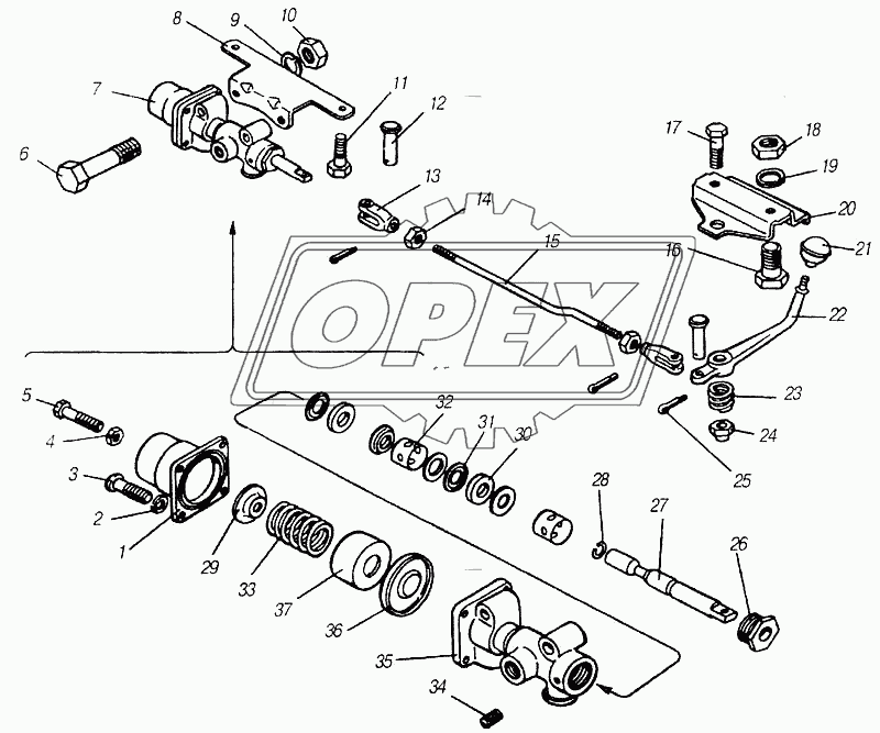 Кран управления давлением системы накачки шин