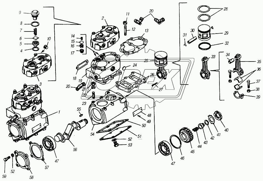 Компрессор пневмотормозов