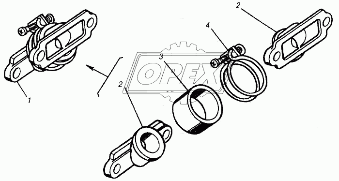 Патрубок со шлангом