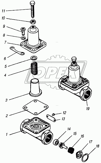 Клапан защитный одинарный