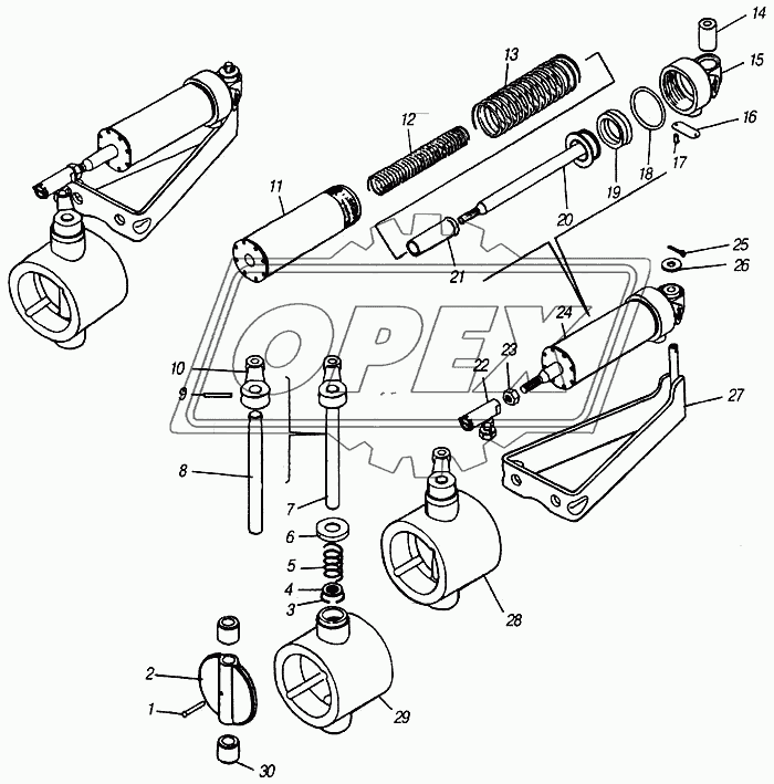 Цилиндр вспомогательного тормоза пневматический