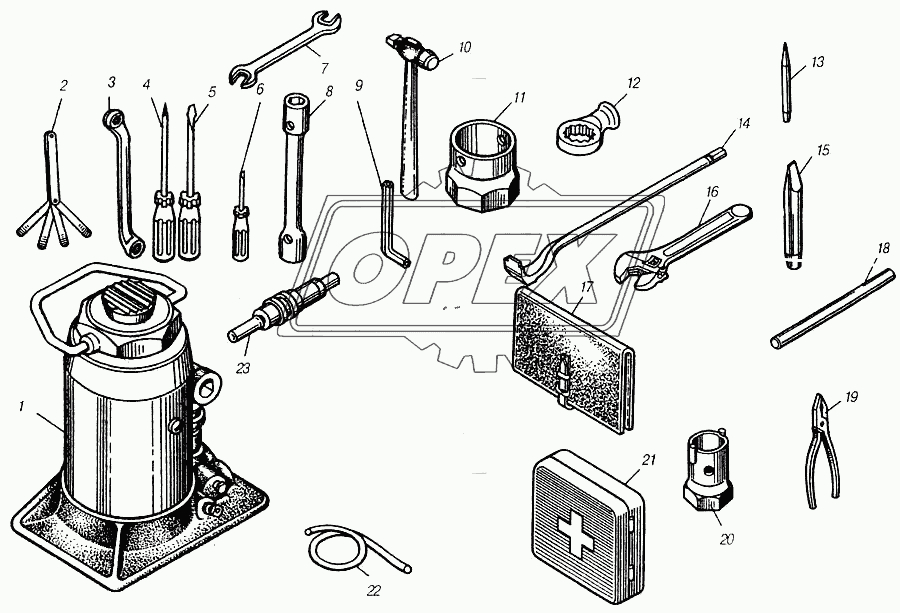 Инструмент водителя и принадлежности