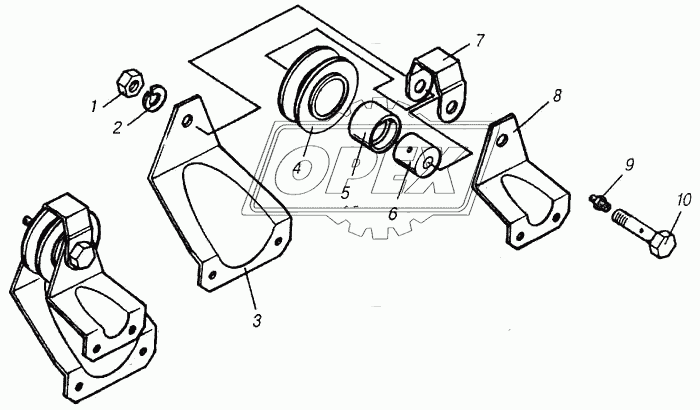 Ролик троса лебедки