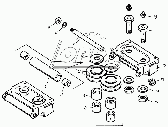 Ролики троса лебедки передние в сборе