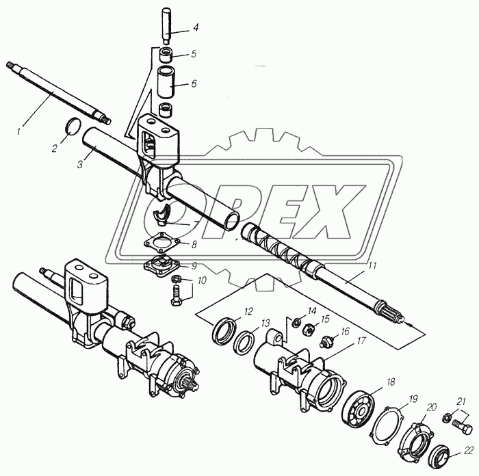 Тросоукладчик лебедки в сборе