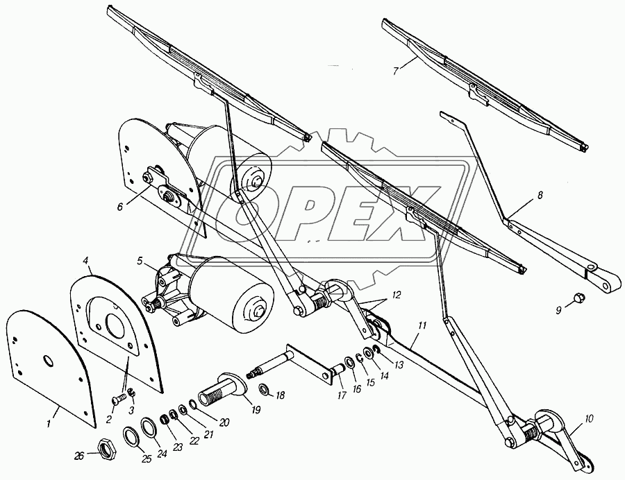 Стеклоочиститель и его привод
