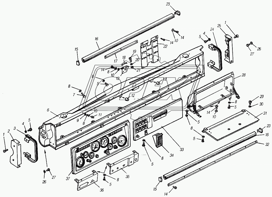 Монтаж и крепление панели приборов