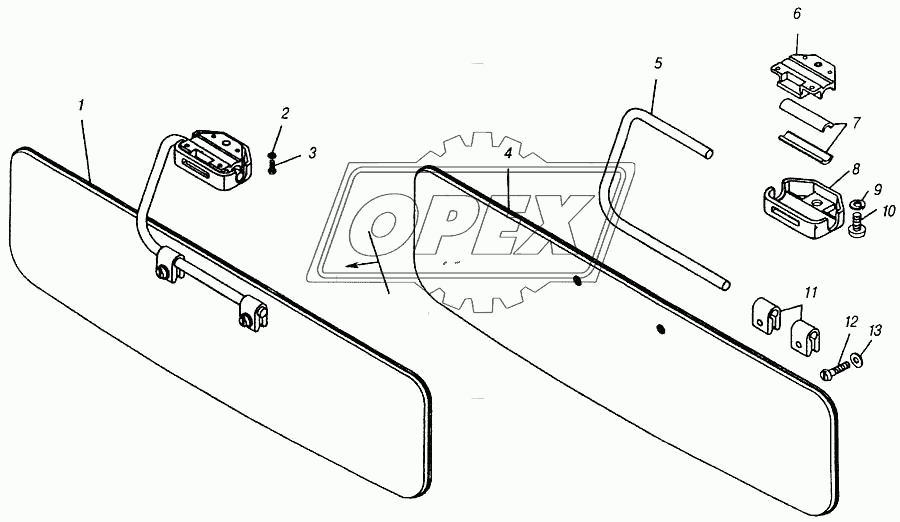 Козырек противосолнечный правый, левый