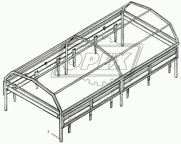 Установка каркаса тента