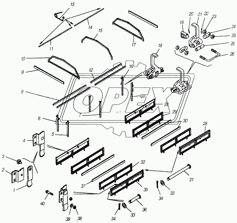 Каркас тента платформы