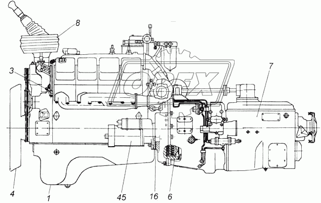 Агрегат силовой КамАЗ-7403.10