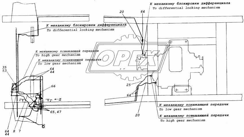 Установка управления раздаточной коробкой 2