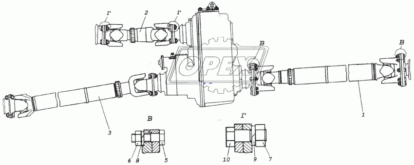 Установка карданных валов