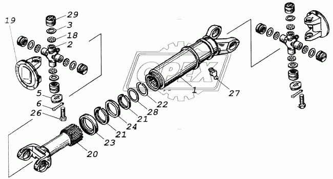 Вал карданный заднего моста