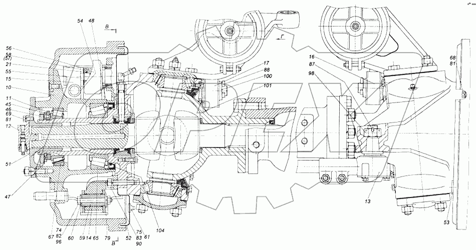 Мост передний