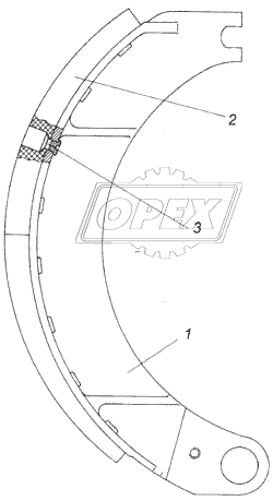 Колодка тормоза с накладками 1