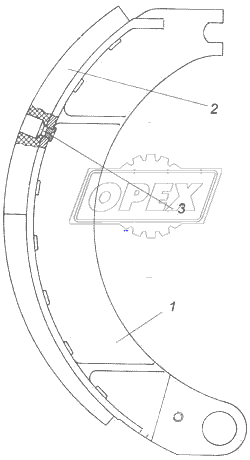 Колодка тормоза с накладками 2