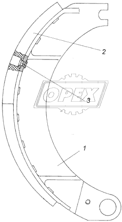 Колодка тормоза с накладками 3