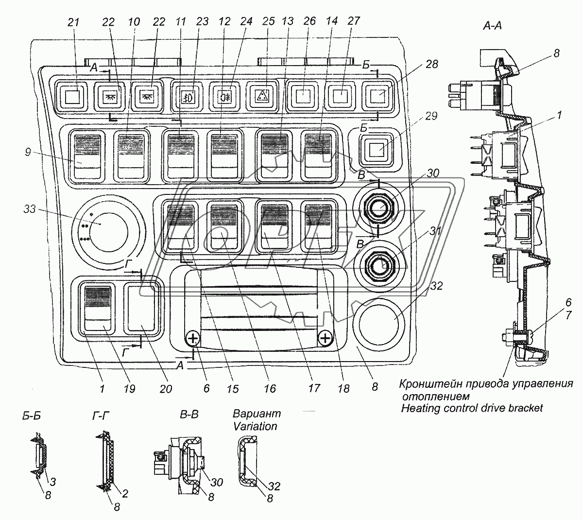 53605-3710001-20 Установка выключателей