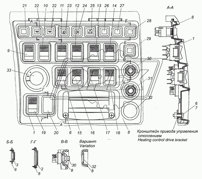 6520-3710001-95 Установка выключателей