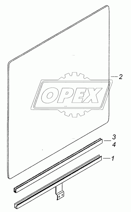 53205-6103210 Стекло двери опускное