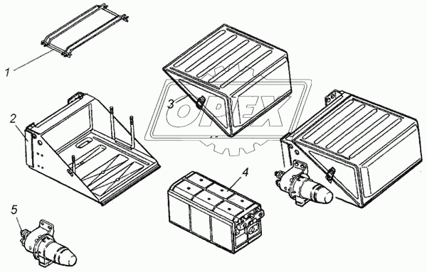 Установка батарей аккумуляторных и выключателя массы