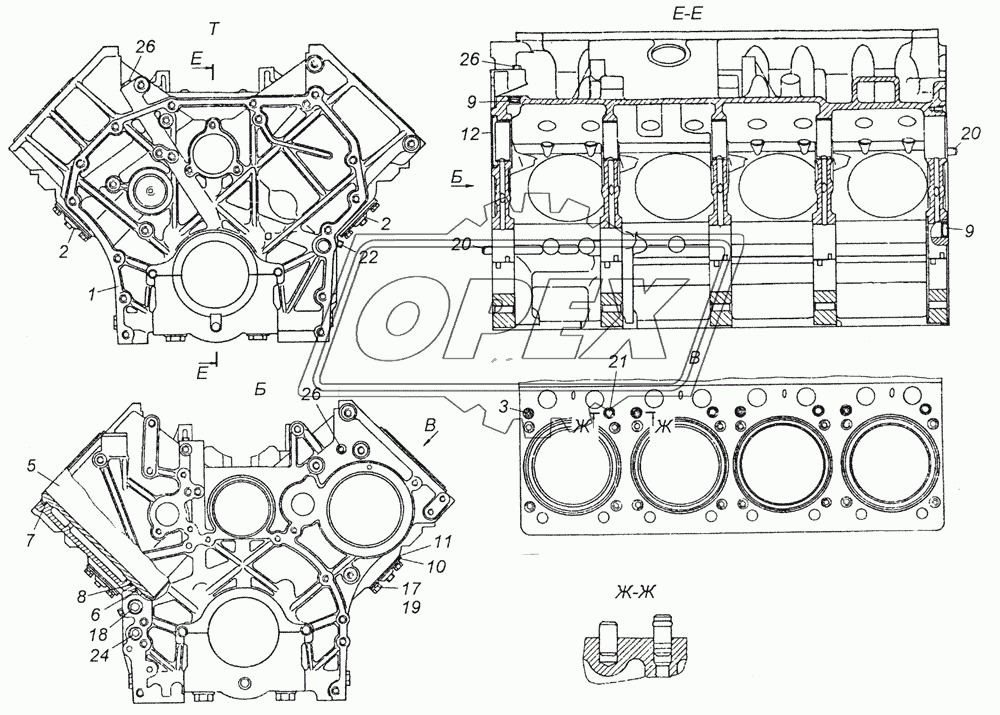 740.50-1002010 Блок цилиндров