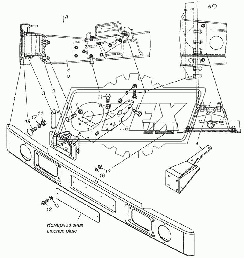 4310-2803003-20 Установка переднего буфера