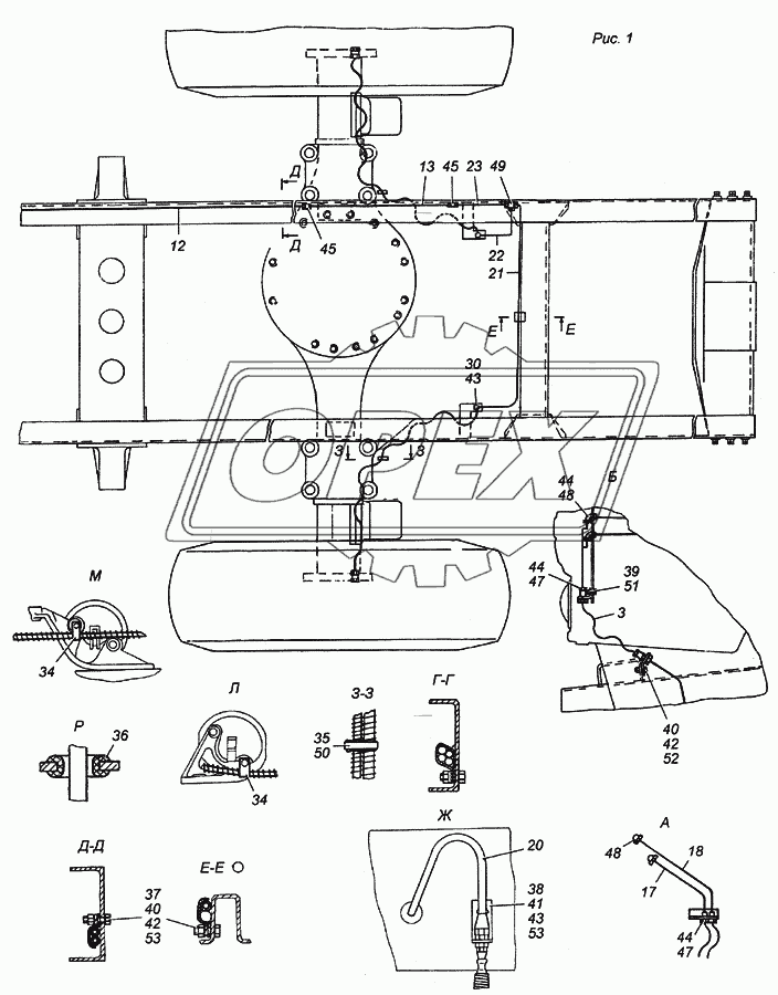 4326-3125001 Установка системы накачки шин