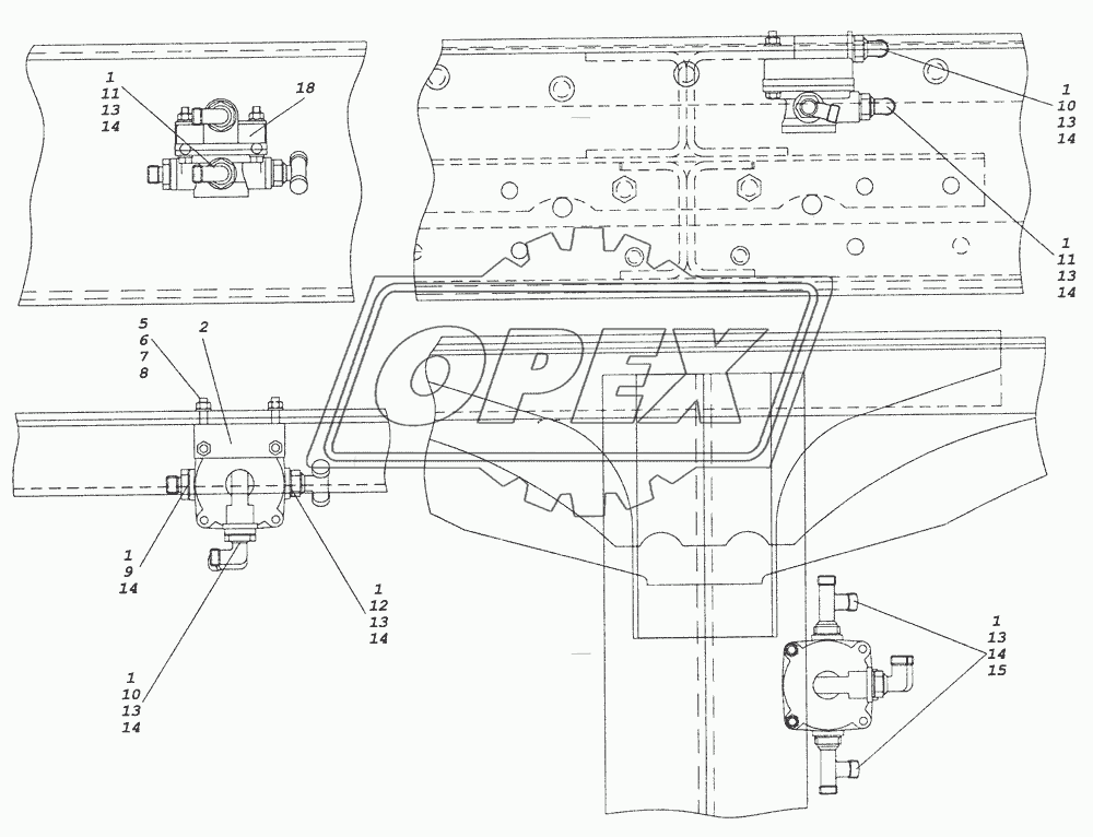 43101-3500018 Установка ускорительных клапанов