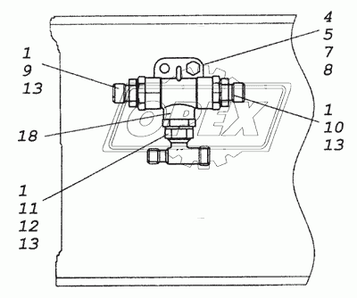 6350-3500062 Установка клапана двухмагистрального