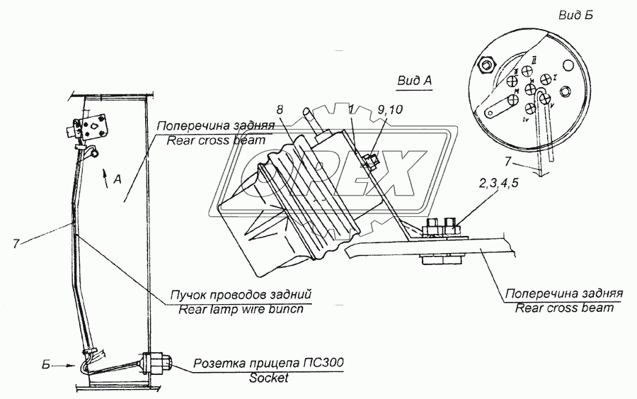 4310-3719101 Установка фонаря подкузовного