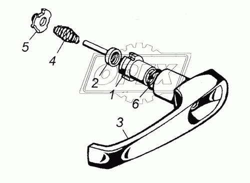 5320-6105150 Ручка двери наружная в сборе